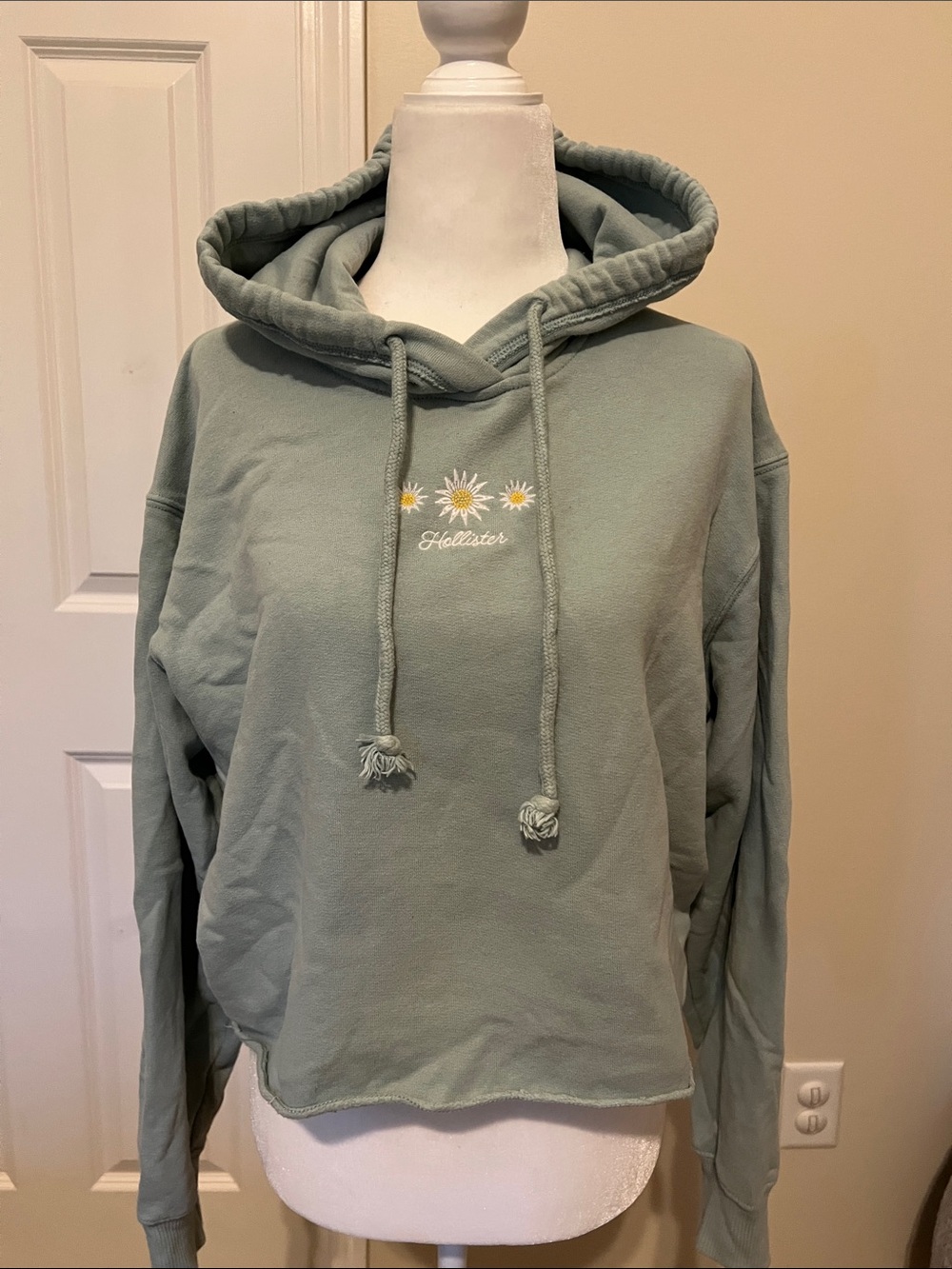 Hollister Hooded Pullover cropped Sweatshirt size S